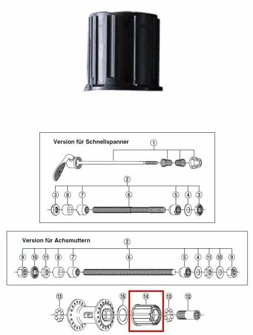 Shimano Zahnkranzkörper Altus/C201 8-fach Y-3SL98030 2 Shimano Zahnkranzkörper Altus/C201 8-fach Y-3SL98030 – Bild 2