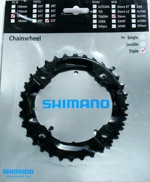 Shimano LX 2004 4-Arm 9-fach 32 Zähne Schwarz Alu Y-1E398020 1 Shimano LX 2004 4-Arm 9-fach 32 Zähne Schwarz Alu Y-1E398020