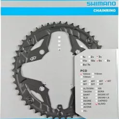 Shimano Alivio Ab 2011 48 Zähne U-Type Für Schutzring Schwarz Y-1M298070
