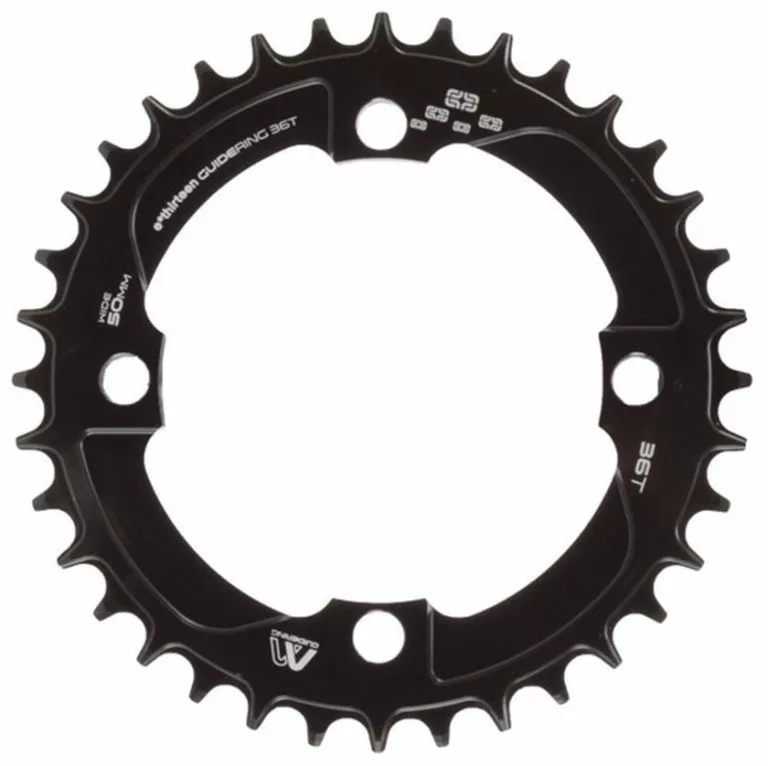 Günstiges Fahrrad Tretlager Geschäft -Shimano Verkäufe e thirteen Kettenblatt Guidering 36T 104BCD schwarz 49mm 50mm CR.M 104.36.K 768x766 1